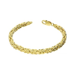 Bransoleta srebrna pozłacana splot królewski