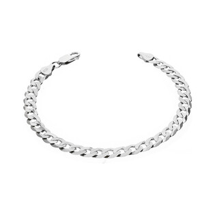 Bransoleta męska srebrna grawerowana typu pancer pave