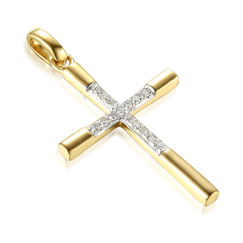 Krzyżyk LINE-0,04ct AW 34339 Y próba 585