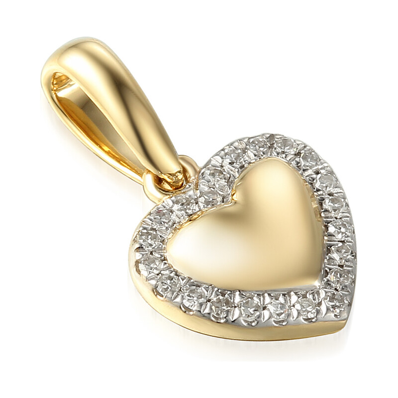 Serduszko z diamentami AW 56066 Y próba 585