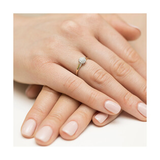 Pierścionek zaręczynowy z diamentami BRIDELL BE W-419 próba 585 BRIDELL