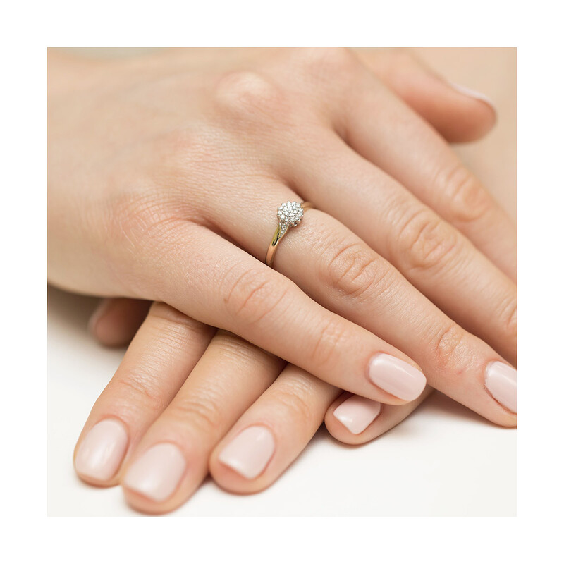 Pierścionek zaręczynowy z diamentami BRIDELL BE W-419 próba 585 BRIDELL