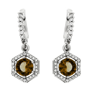 Komplet srebrny zultanit w kształcie ośmiokąta nr SR Z5 próba 925