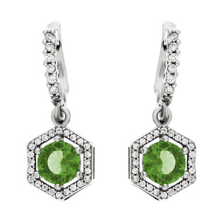 Komplet srebrny zultanit w kształcie ośmiokąta nr SR Z5 próba 925