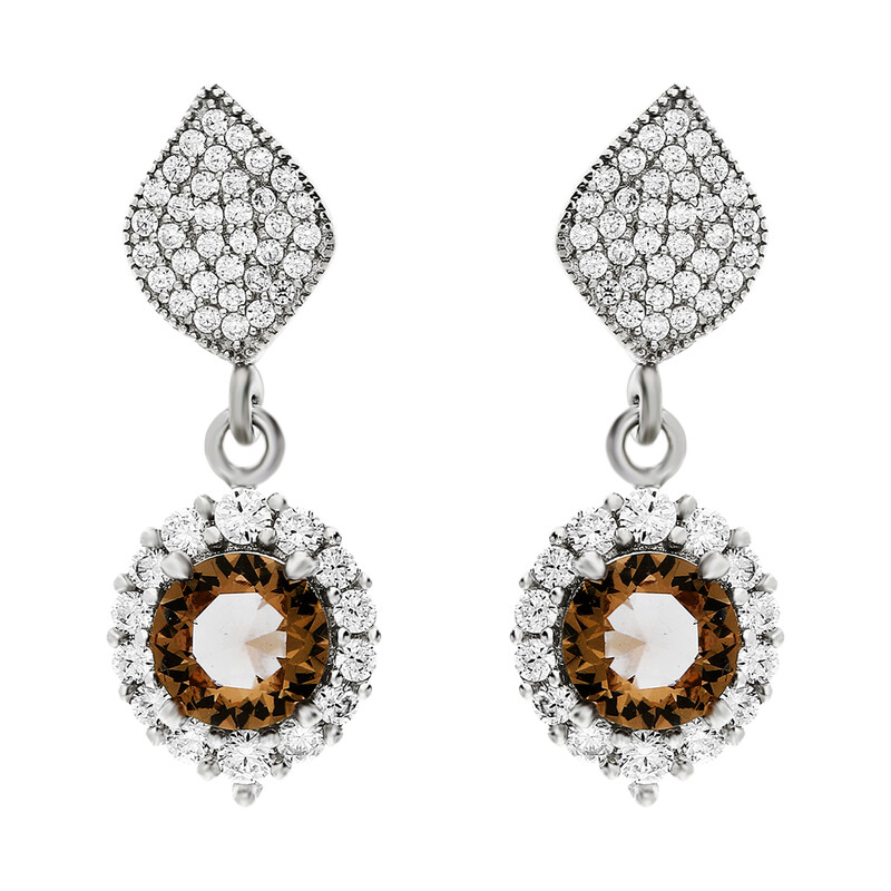 Kolczyki srebrne zultanit w kształcie koła nr SR Z1 próba 925