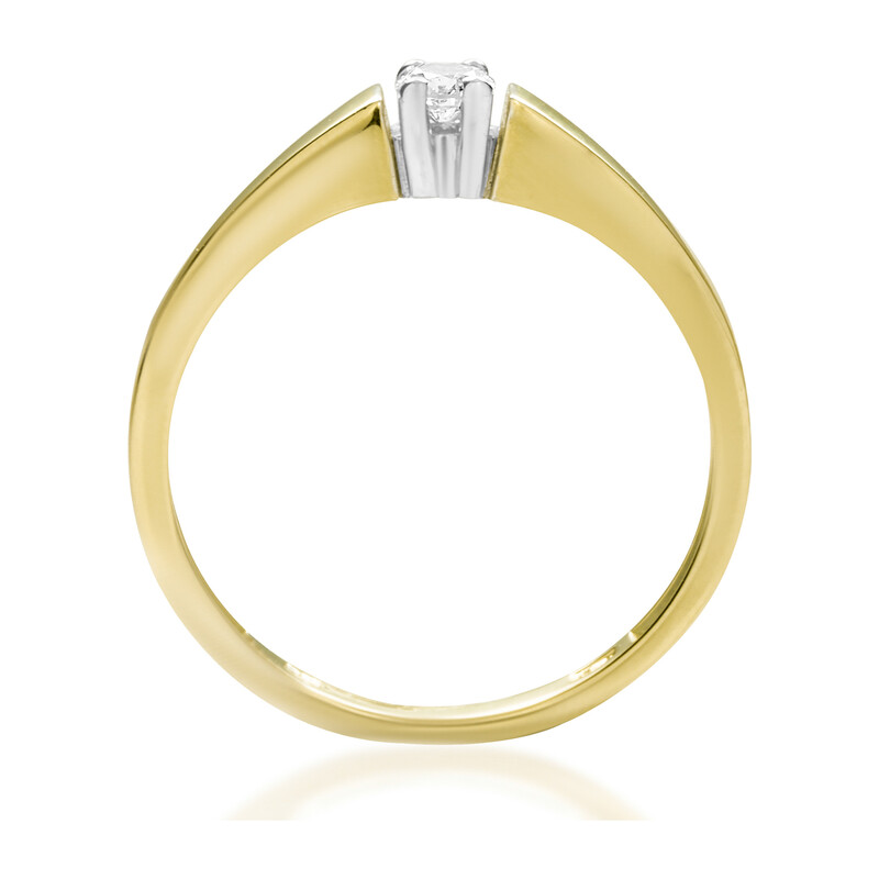 Pierścionek SOLITER PŁ 4ł-0,10ct RS0025 próba 585