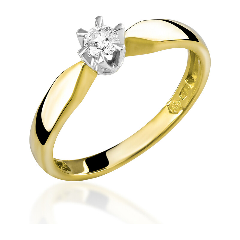 Pierścionek ROYAL GR 6ł-0,10ct RS0041 próba 585