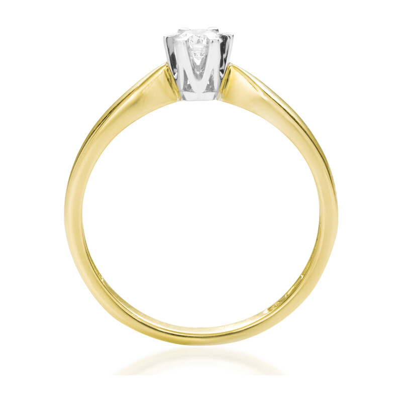 Pierścionek ROYAL GR 6ł-0,10ct RS0041 próba 585