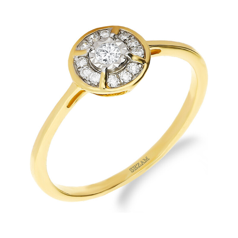 Pierścionek zaręczynowy z diamentem LEMON nr NF JRI-966 próba 585