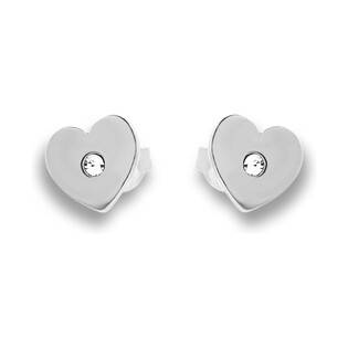 Kolczyki srebrne w kształcie serca nr SZ SG-001-KS-R serce próba 925