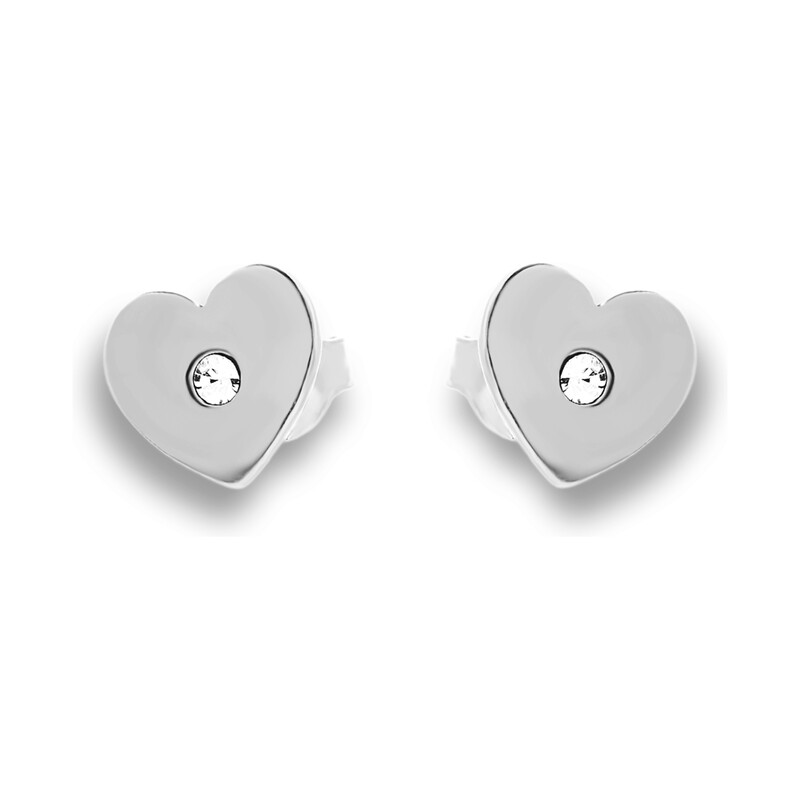 Kolczyki srebrne w kształcie serca nr SZ SG-001-KS-R serce próba 925