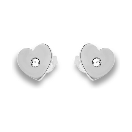 Kolczyki srebrne w kształcie serca nr SZ SG-001-KS-R serce próba 925