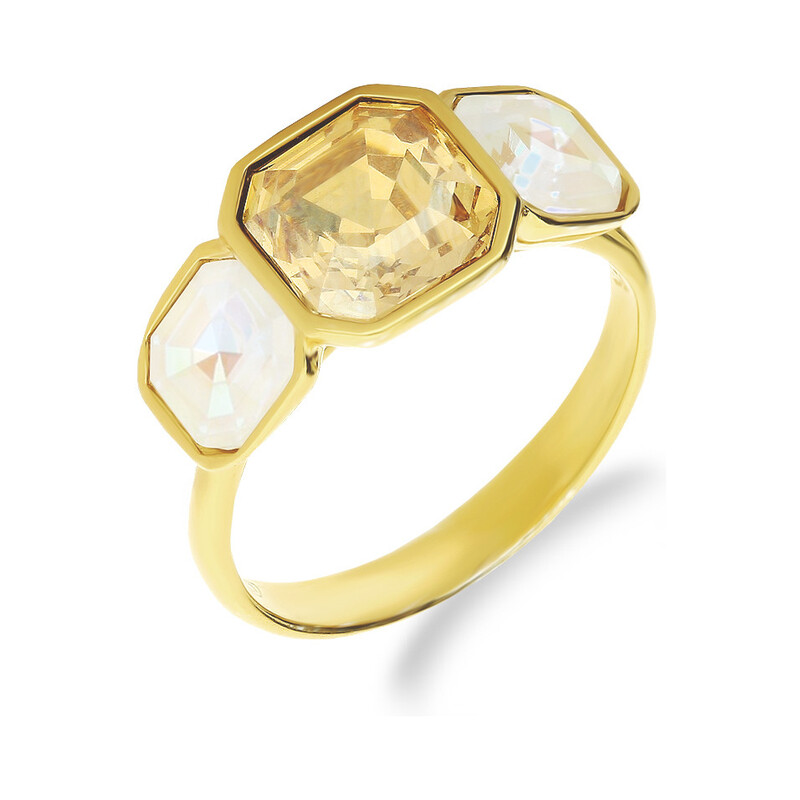 Pierścionek srebrny pozłacany SPARK Imperial Trio CQ P44803GSLGD próba 925