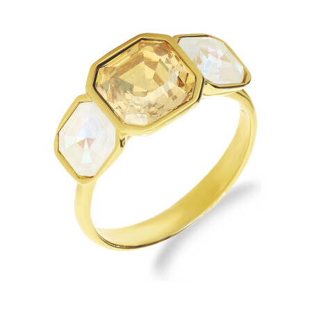 Pierścionek srebrny pozłacany SPARK Imperial Trio CQ P44803GSLGD próba 925