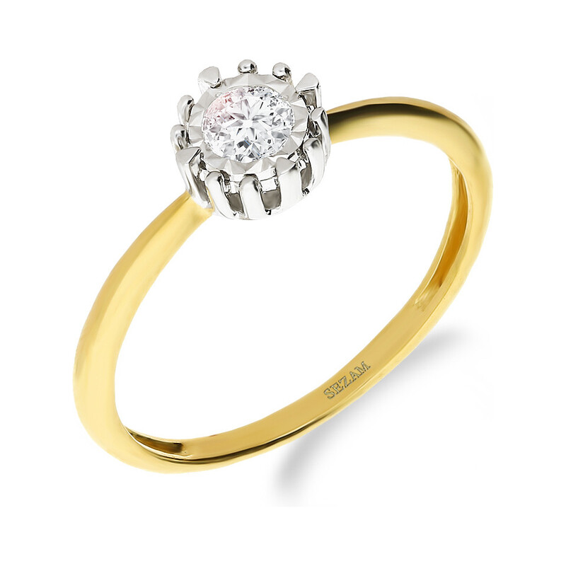 Pierścionek zaręczynowy z diamentem nr NF JRI-982 próba 585