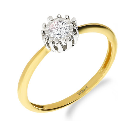 Pierścionek zaręczynowy z diamentem nr NF JRI-982 próba 585