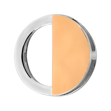 Zawieszka srebrna z złotą blaszką w kształcie koła 3D nr DC 661_AU375