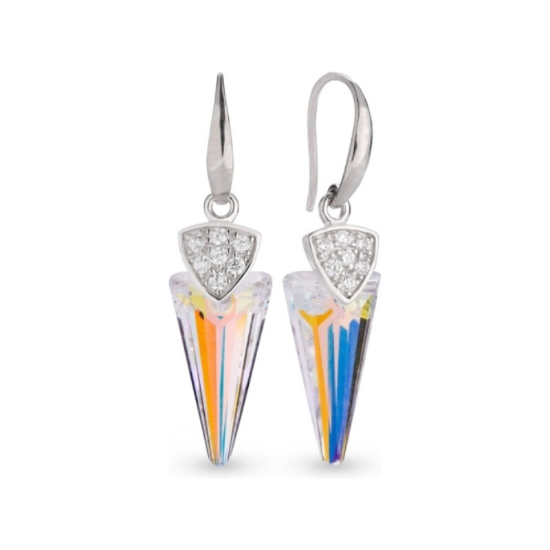 Srebrne kolczyki Swarovski Spark Spike pr. 925 - JubilerSezam.pl