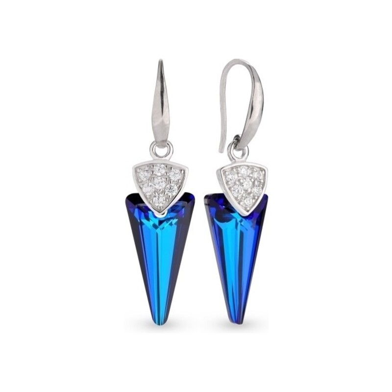 Srebrne kolczyki Spark z kryształami Swarovski - JubilerSezam.pl