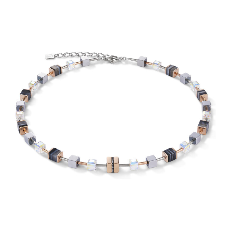 Naszyjnik Coeur de lion 1630 Rosegold-blac CT 4965-10-1630