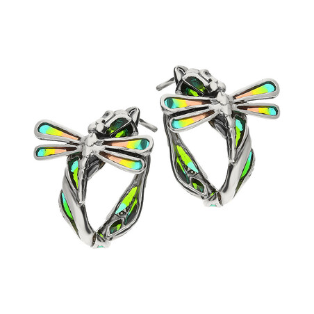 Kolczyki kółka ważka SR 235a próba 925