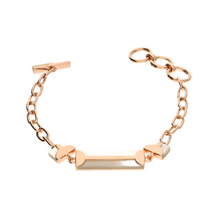 Bransoleta srebrna z masą perłową NJ03 46300002 próba 925