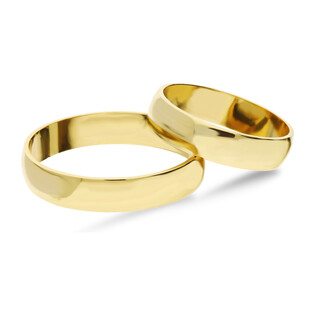 Obrączka złota gładka handmade YE OG4 próba 585