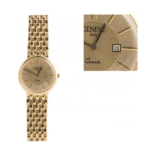 Zegarek męski złoty na bransolecie nr MI GENEVE-M 112 próba 585 Sezam - 1