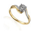 Pierścionek zaręczynowy z diamentami SWEET  AW 59042 YW próba 585 Sezam - 1