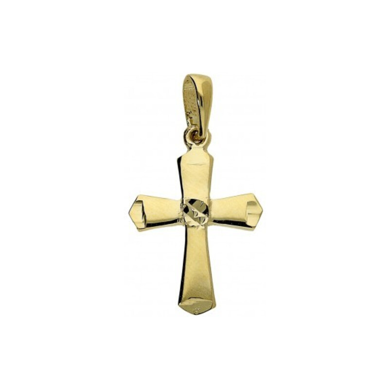 Krzyżyk złoty dla dziecka nr MZ P25-YW Sezam - 1
