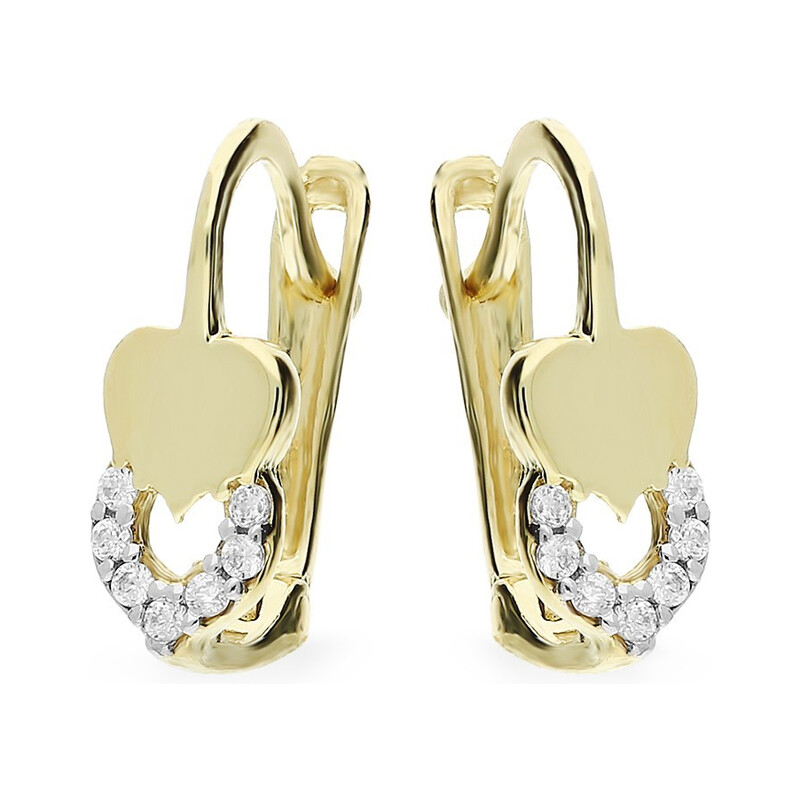 Kolczyki złote dla dziewczynki nr MZ T5-E-CK1010-CZ  Au 585 Sezam - 2