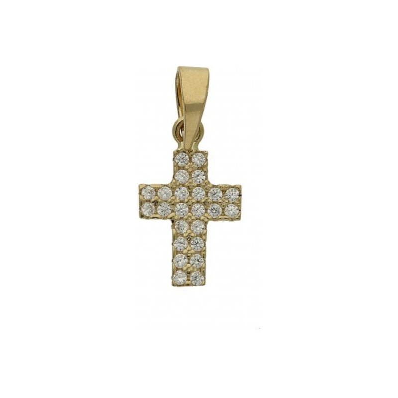 Krzyżyk damski złoty numer  OS 18-4055-CR Sezam - 1