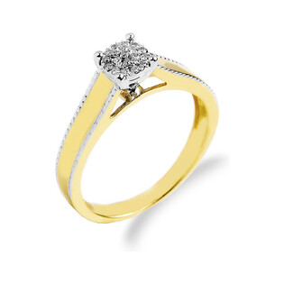 Pierścionek złoty zaręczynowy z diamentami MIRAGE nr. RQ 278M, 14 karat SWEET