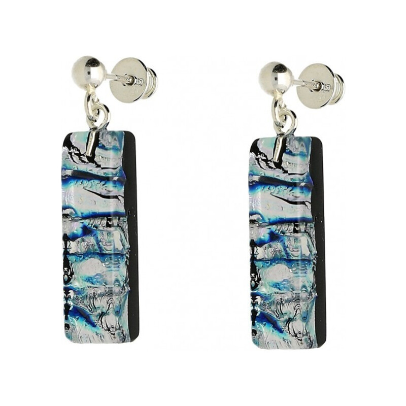 Kolczyki CALLE-FARO blue silver KQ WSZ717 próba 925 Murano - 1