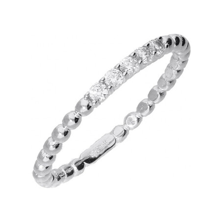 Pierścionek RINGS cyrkonia x5 szyna bead AR 5201-W-FCZ próba 585 Sezam - 1