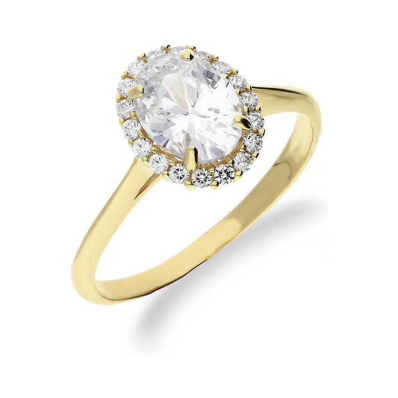 Pierścionek markiza owal b+b OS 96-3057 ZIR próba 585 Sezam - 1