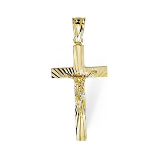 Krzyżyk złoty z wizerunkiem Jezusa nr AR XXP10872-II-DC-LP Au 585 Sezam - 1