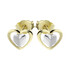 Kolczyki złote serce w sercy dwa kolory nr MZ T23-E-5243-YW Au 333 Sezam - 1