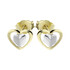 Kolczyki złote serce w sercy dwa kolory nr MZ T23-E-5243-YW Au 333 Sezam - 1