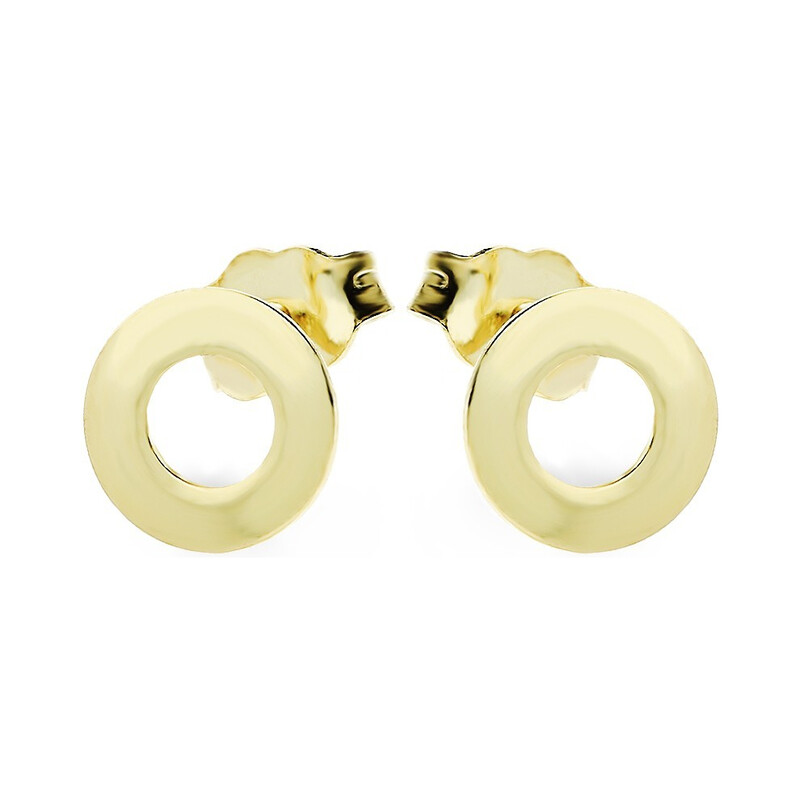 Kolczyki złote dysk, sztyft nr MZ T6-E-0216-41 próba 585 Sezam - 1