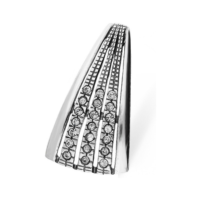 Zawieszka srebrna trójkąt z cyrkoniami nr SZ SZ045 Sezam - 1