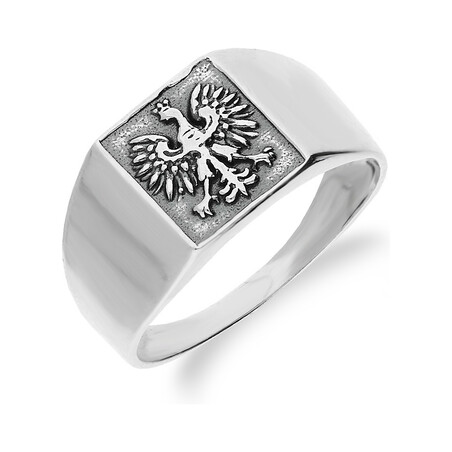 Sygnet męski srebrny z orłem nr SZ SZ017 Sezam - 1