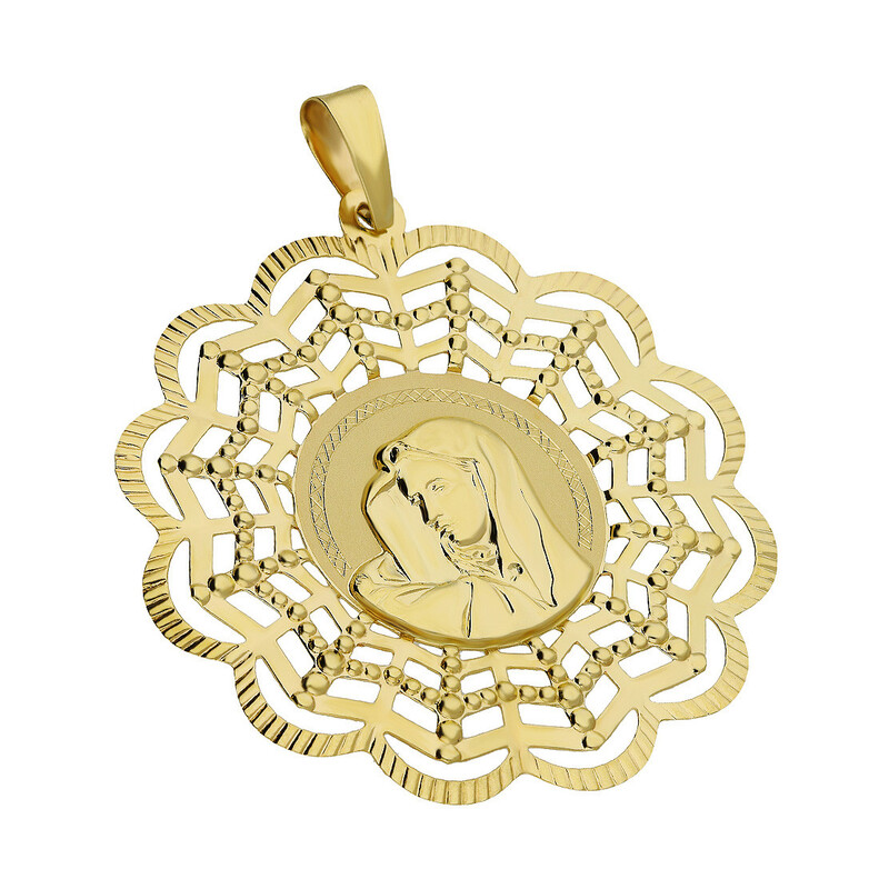 Medalik MB Bolesna okrągła ażur CB M-0707 próba 585