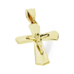 Krzyżyk złoty z wizerunkiem Jezusa nr AR XP10874-II-LP Au 585 Sezam - 1