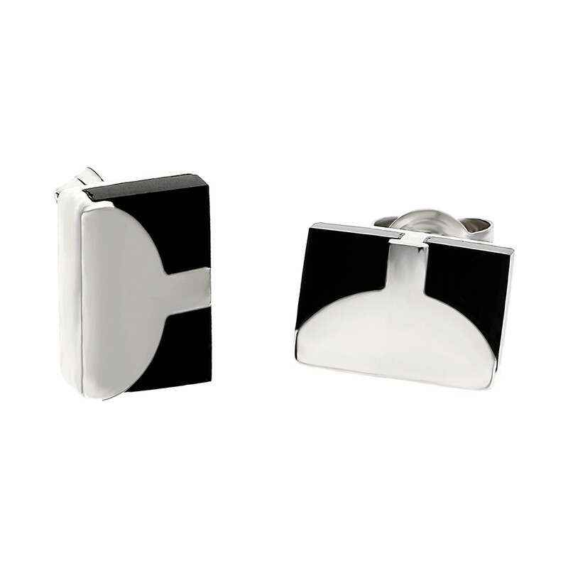 Kolczyki prostokąt onyks NJ04 2630001.1 próba 925