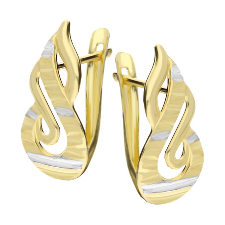 Kolczyki złote fantazyjne ósemki S3 KRZ-12 próba 585 Sezam - 1