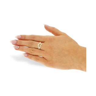 Pierścionek serce ramka cyrk bis AR 200296-YW próba 585