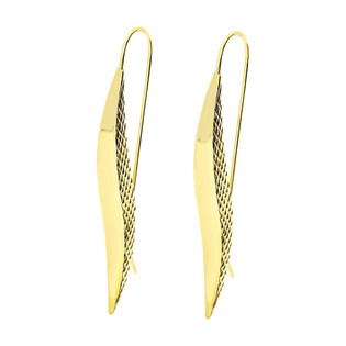 Kolczyki złote gładkie z ozdobnymi bokami nr S3FK-21-DC próba 333