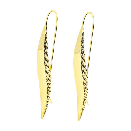 Kolczyki złote gładkie z ozdobnymi bokami nr S3FK-21-DC próba 333 Sezam - 1