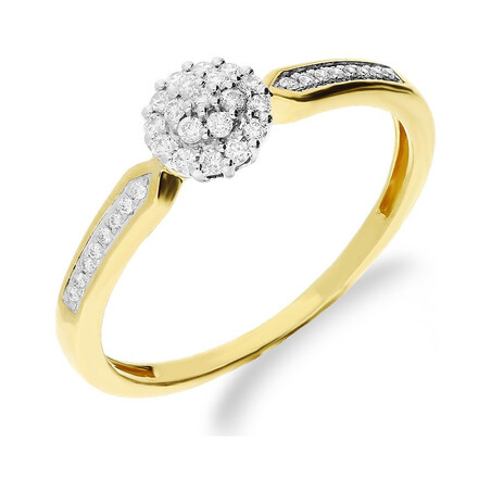 Pierścionek zaręczynowy z diamentami SWEET  NF JRI-541 próba 375 Sezam - 1